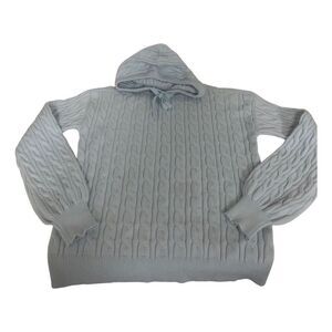 Baby Blue Cut out back hooded sweater